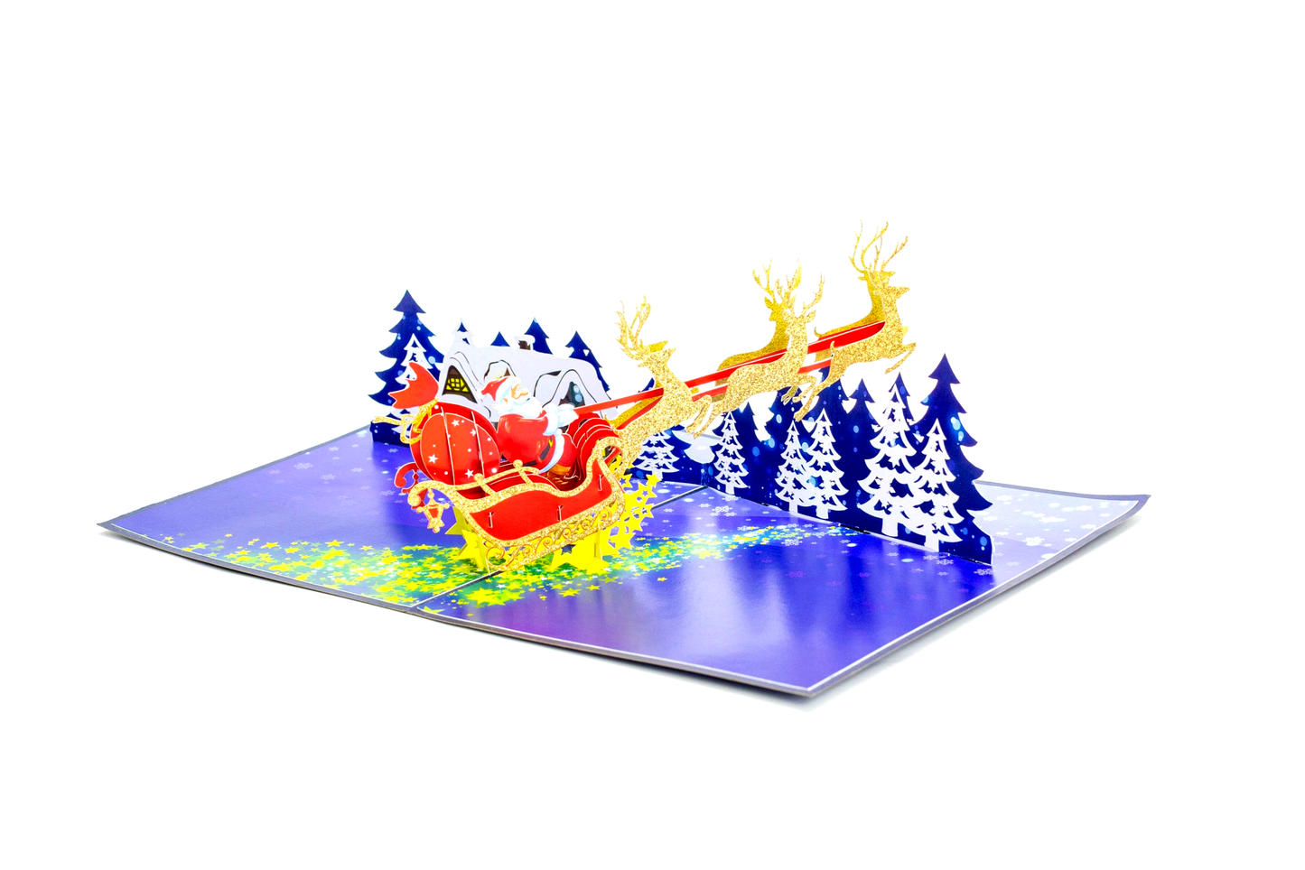 Santa Sleigh Pop Up Card