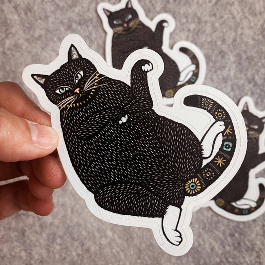 Lazy Cat Matte Vinyl Sticker