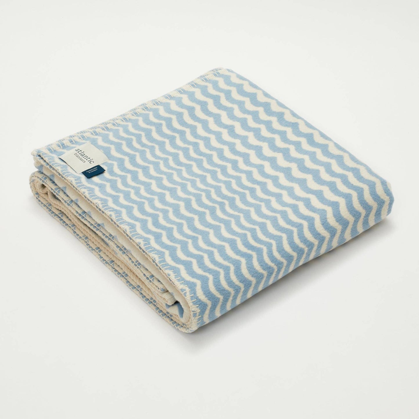 Atlantic Blankets - Powder Blue Swell Recycled Cotton Blanket