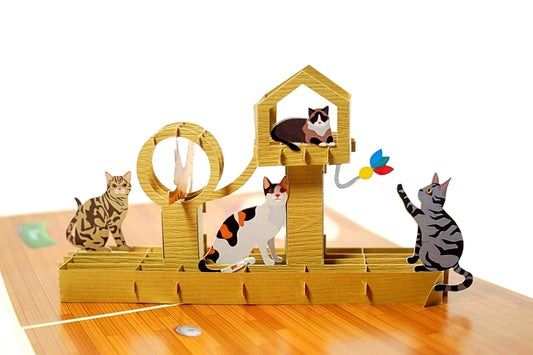 Cats 3D Card