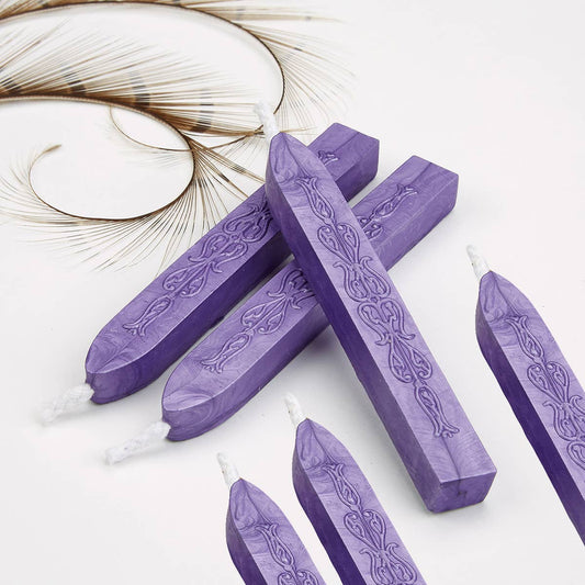 Sealing Wax Sticks with wick by color single stick: Metallic Purple