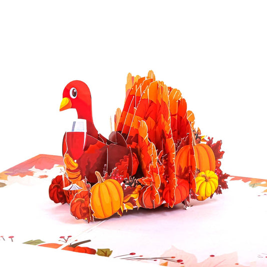 Turkey Thanksgiving pop up card